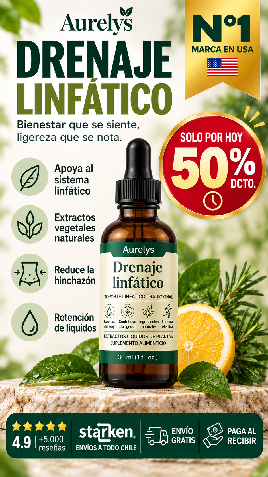 Drenaje Linfático Aurelys™- Gotas Naturales🌿