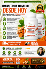 Capsulas Naturales Turmeric Curcumin® 60 caps