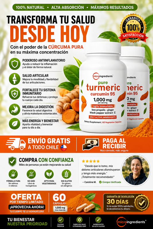 Capsulas Naturales Turmeric Curcumin® 60 caps