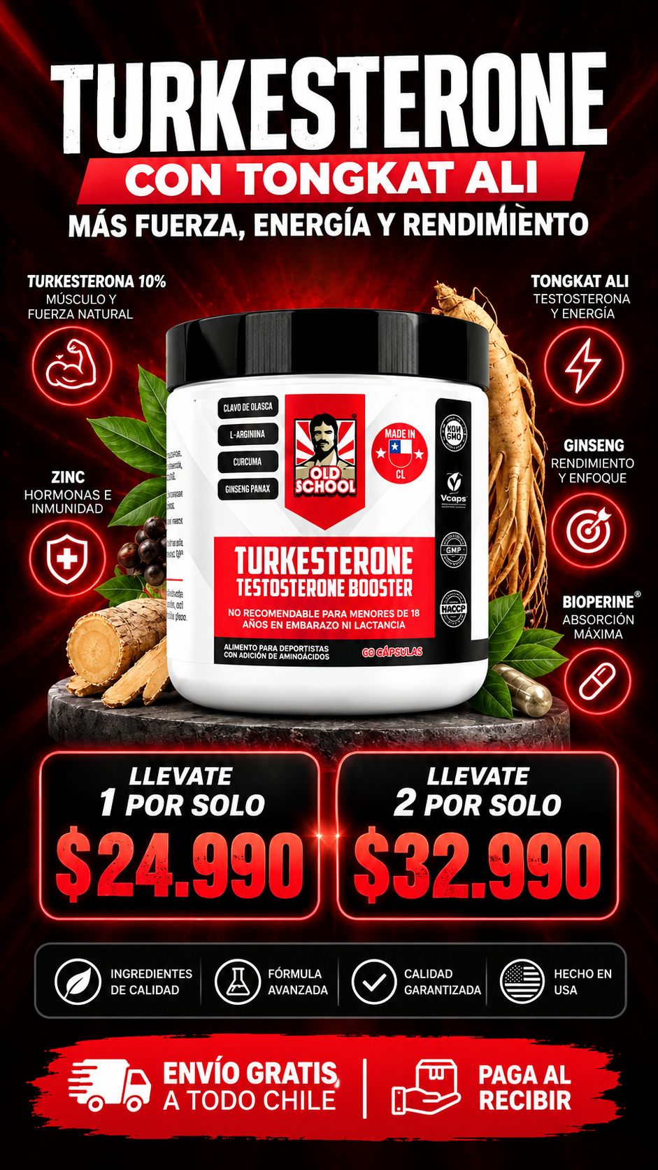 Suplemento Turkesterone™ 60 Capsulas