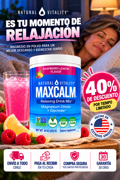 MAXCALM Magnesio Citrato + Glicinato 453G